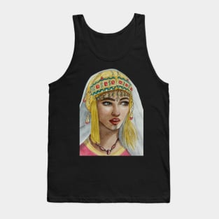 Watercolor Moroccan girl Tank Top